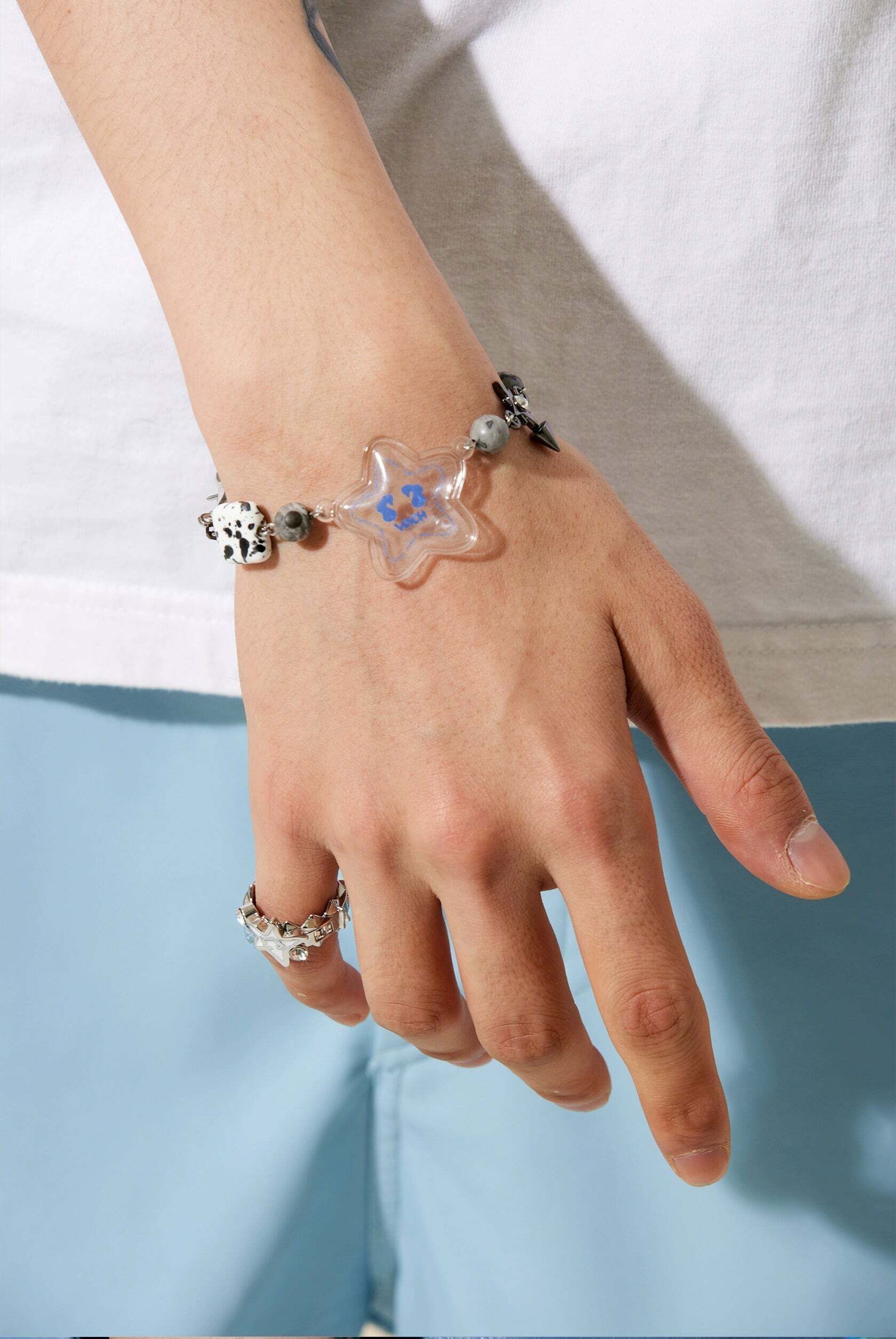 VSCH Bubble Star Bracelet - Y2K Summer, 90s Grunge, Retro Style, Pastel Goth, Y2K Popstar Access