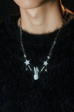 VSCH Lucky Rabbit Necklace - Y2K Grunge, 90s Retro, Pastel Goth, Summer Y2K Fashion Accessory