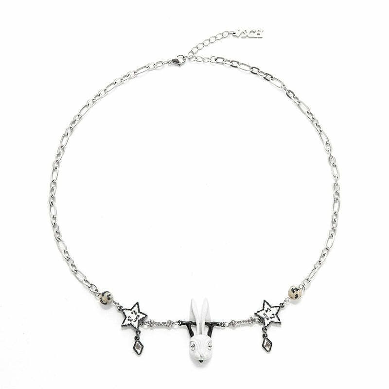 VSCH Lucky Rabbit Necklace - Y2K Grunge, 90s Retro, Pastel Goth, Y2K Popstar, Summer Y2