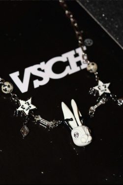 VSCH Lucky Rabbit Necklace - Y2K Grunge, 90s Retro, Pastel Goth, Y2K Popstar, Summer Y2