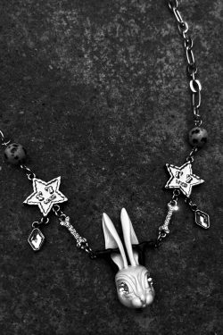 VSCH Lucky Rabbit Necklace - Y2K Grunge, 90s Retro, Pastel Goth, Y2K Popstar, Summer Y2