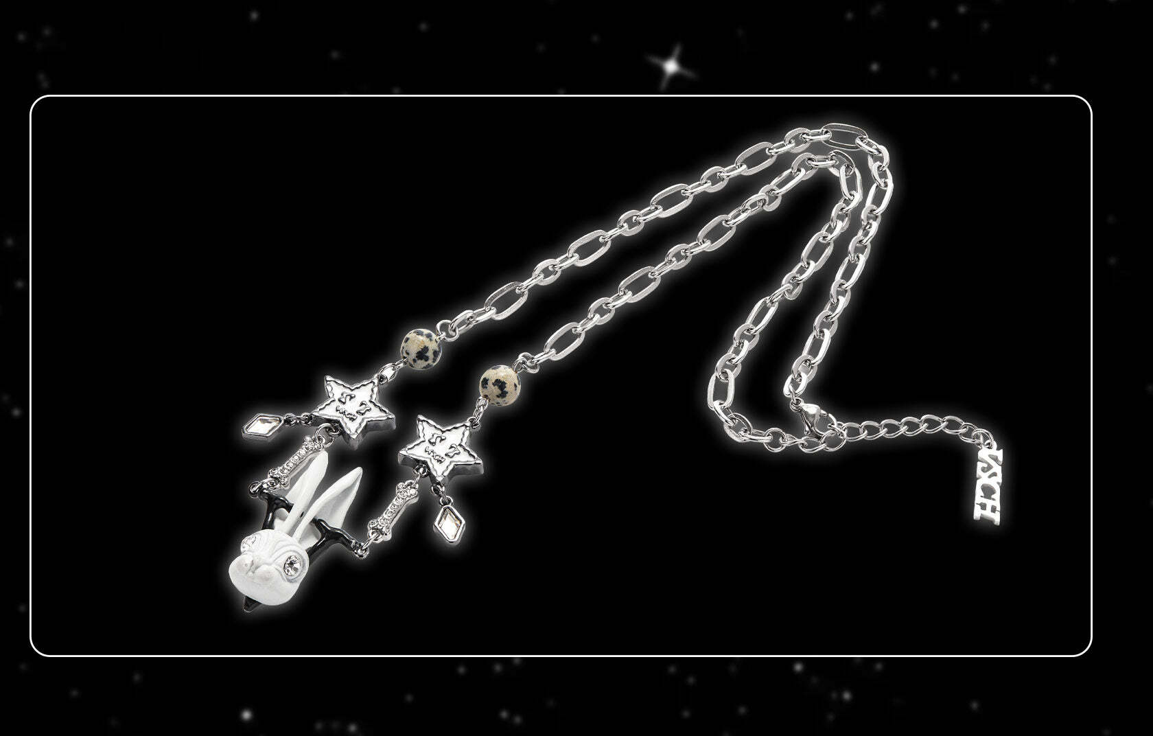 VSCH Lucky Rabbit Necklace - Y2K Grunge, 90s Retro, Pastel Goth, Y2K Popstar, Summer Y2