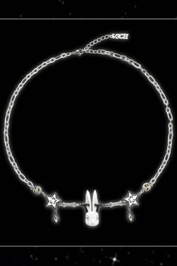 VSCH Lucky Rabbit Necklace - Y2K Grunge, 90s Retro, Pastel Goth, Y2K Popstar, Summer Y2