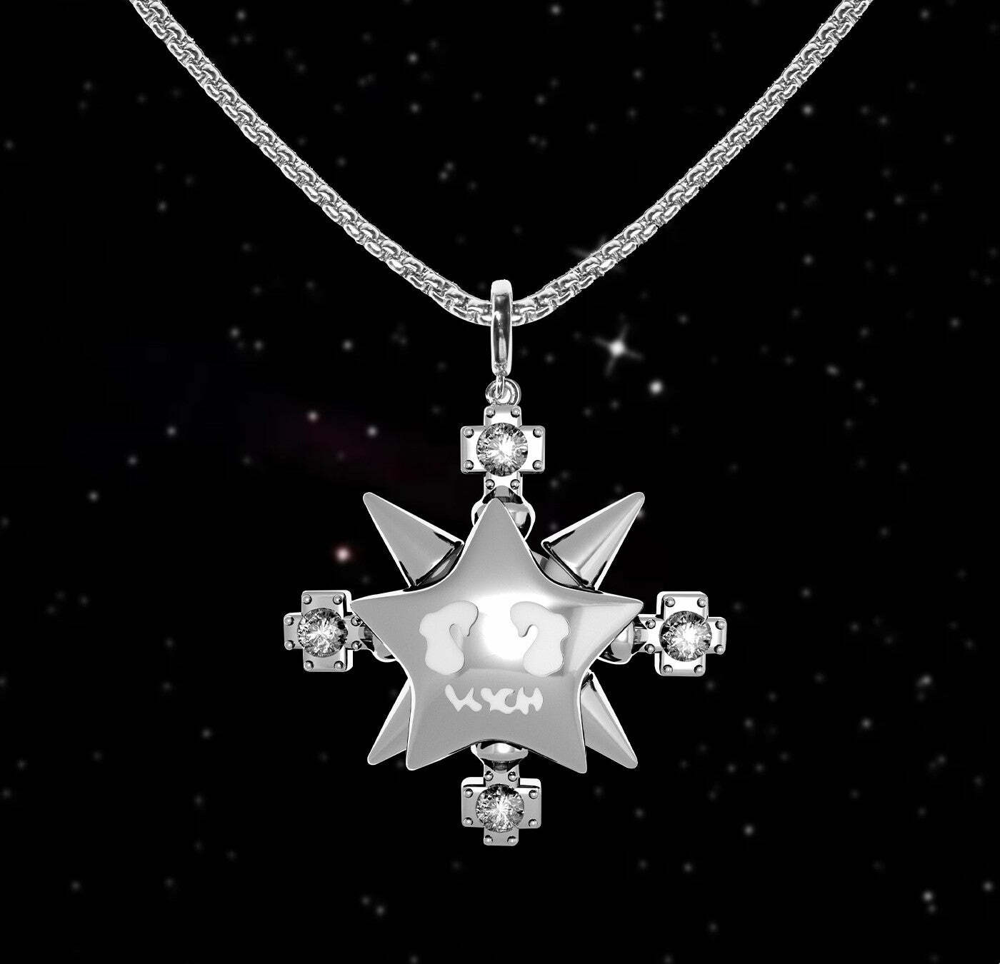 VSCH Lucky Star Necklace - Y2K Summer, 90s Grunge, Retro Goth, Popstar, and Party Outfits
