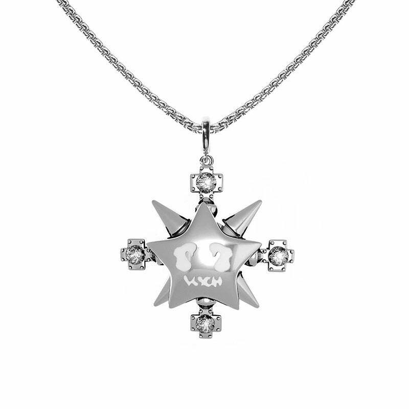 VSCH Lucky Star Necklace - Y2K Summer, 90s Grunge, Retro Goth, Popstar & Party Outfits