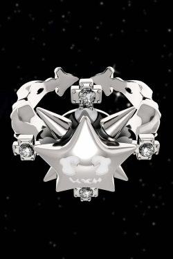 VSCH Lucky Star Spin Ring - Y2K & 90s Fashion, Grunge, Retro, Pastel Goth, Hip Hop, Party Out