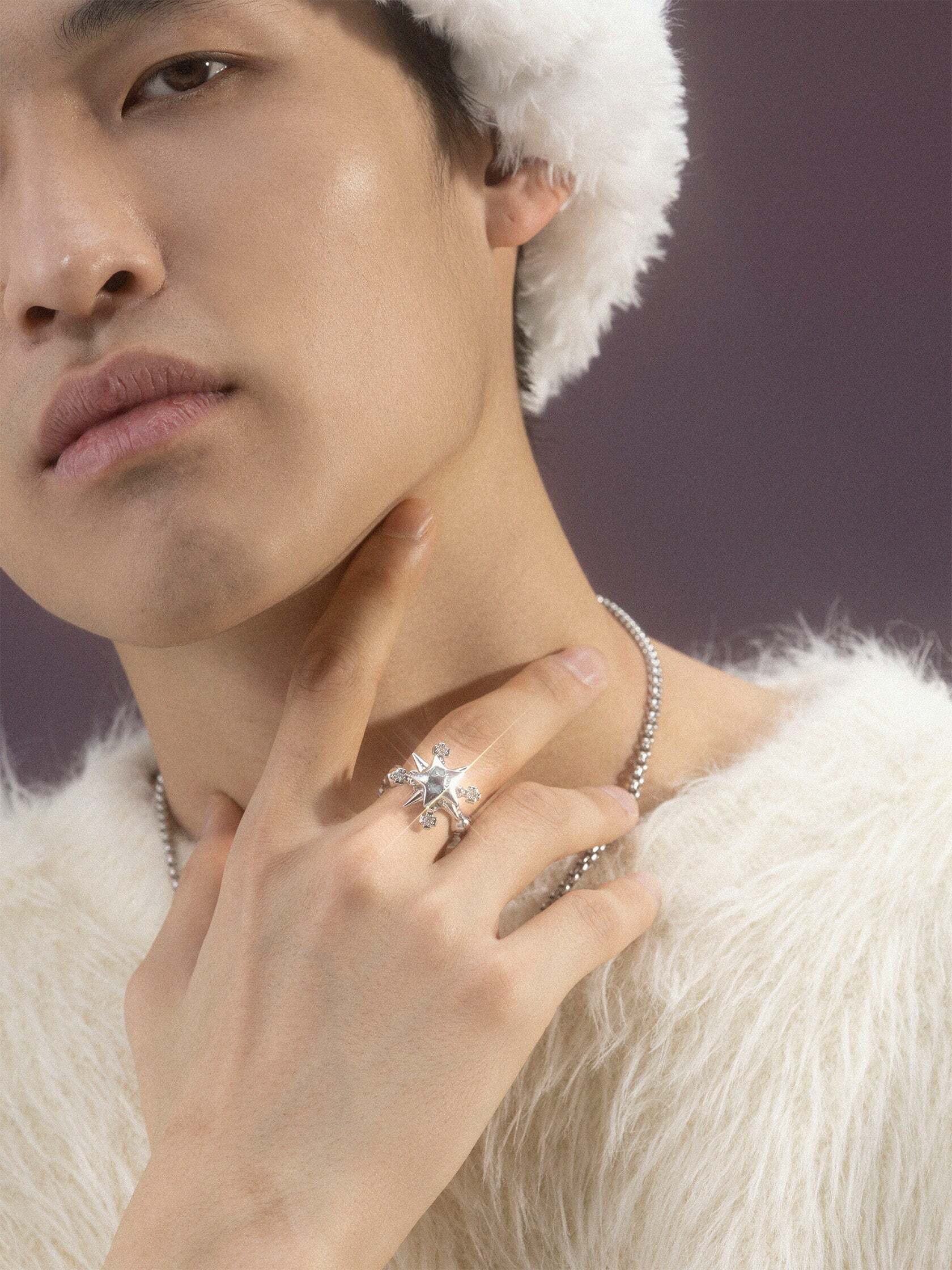 VSCH Lucky Star Spin Ring - Y2K & 90s Fashion, Grunge, Retro, Pastel Goth, Hip Hop, Party Out