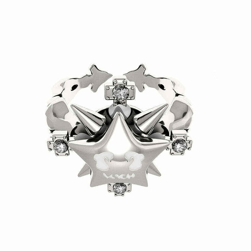 VSCH Lucky Star Spin Ring - Y2K & 90s Fashion, Grunge, Retro, Pastel Goth, Hip Hop, Party Out