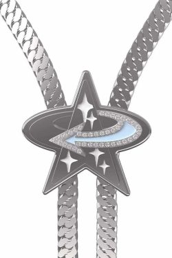 VSCH Star Planet Pull Necklace - Y2K Grunge, 90s Retro, Pastel Goth, Y2K Party & Club Outfits
