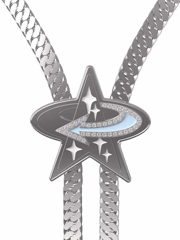 VSCH Star Planet Pull Necklace - Y2K Grunge, 90s Retro, Pastel Goth, Y2K Party & Club Outfits