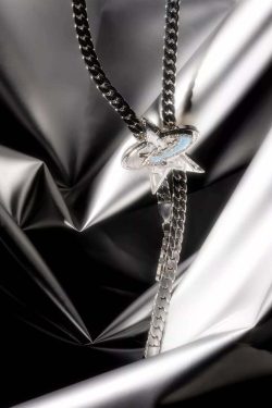 VSCH Star Planet Pull Necklace - Y2K Grunge, 90s Retro, Pastel Goth, Y2K Party & Club Outfits