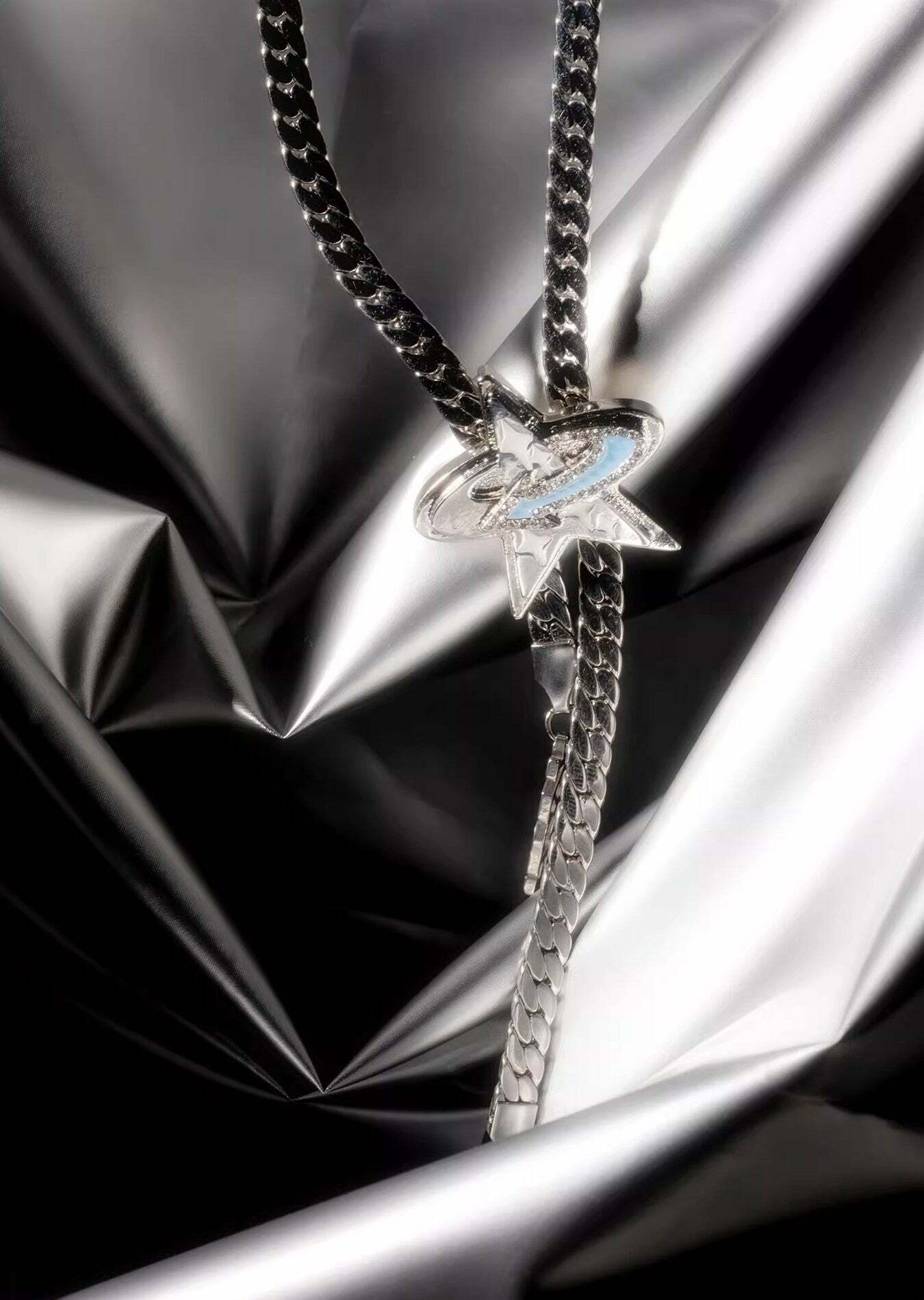 VSCH Star Planet Pull Necklace - Y2K Grunge, 90s Retro, Pastel Goth, Y2K Party & Club Outfits