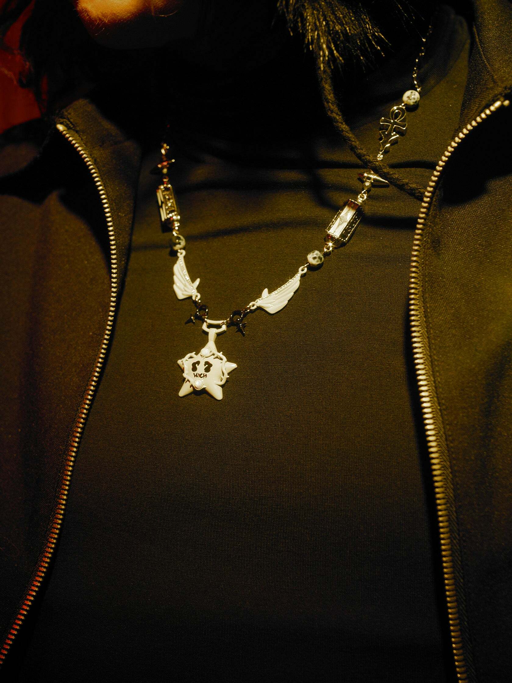 VSCH Thorn Star Necklace - Y2K Grunge, 90s Retro, Gothic Y2K, Y2K Party, Y2K