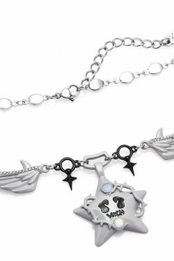 VSCH Thorn Star Necklace - Y2K Grunge, 90s Retro, Gothic Y2K, Y2K Party, Y2K