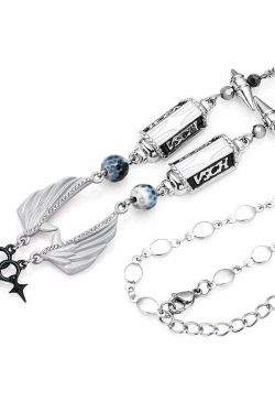 VSCH Thorn Star Necklace - Y2K Grunge, 90s Retro, Gothic Y2K, Y2K Party, Y2K