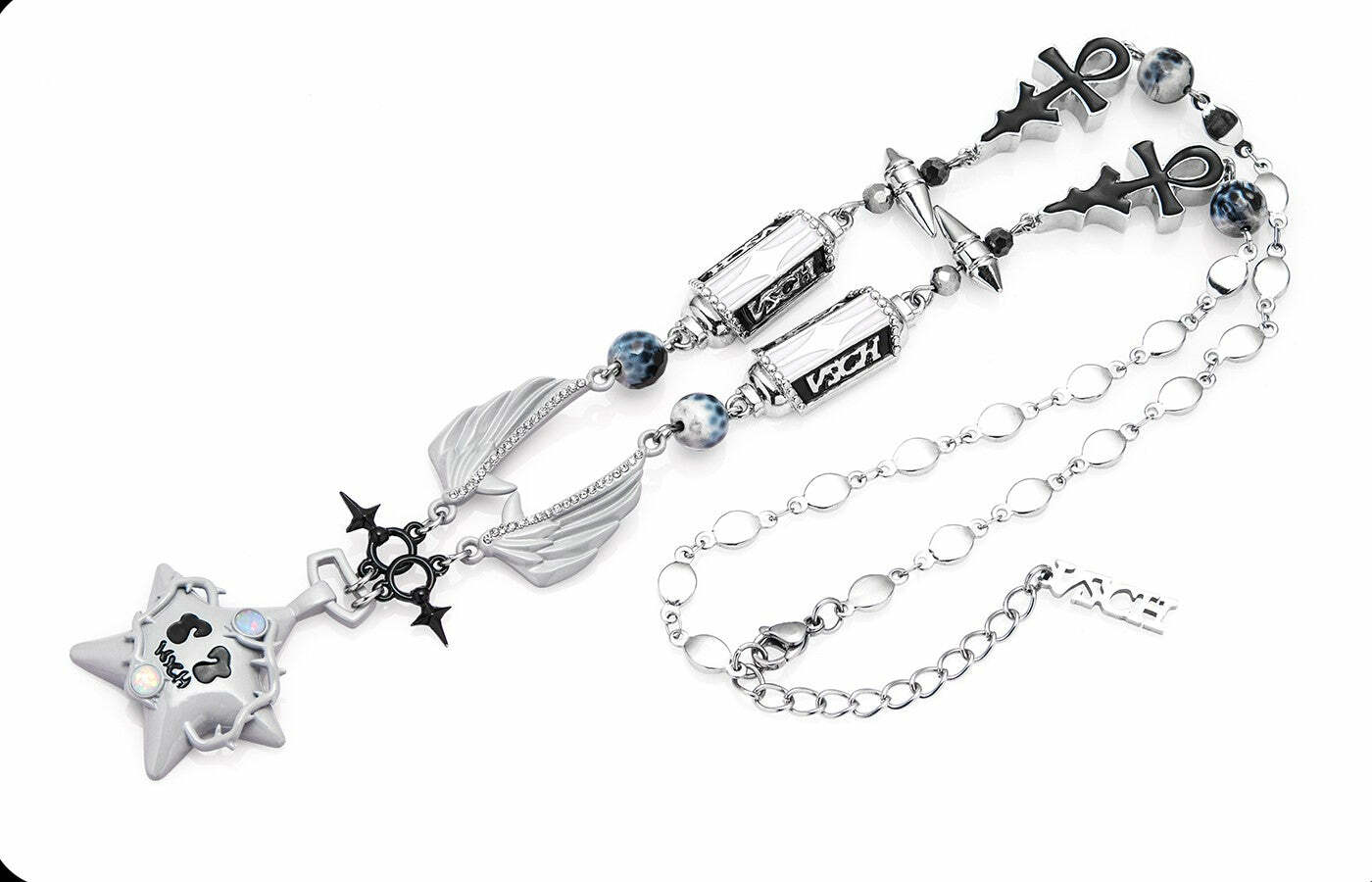 VSCH Thorn Star Necklace - Y2K Grunge, 90s Retro, Gothic Y2K, Y2K Party, Y2K