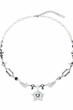 VSCH Thorn Star Necklace - Y2K Grunge, 90s Retro, Gothic Y2K, Y2K Party, Y2K