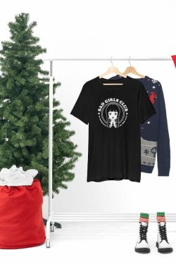 Wednesday Addams Sad Girls Club Soft Tee - Y2K Grunge, 90s Fashion, Retro Goth, Pastel Goth Outfit