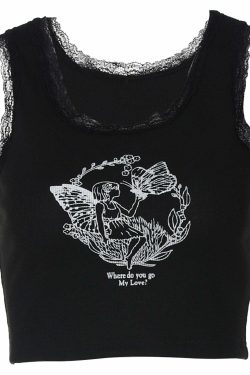 Where Do You Go My Love' Y2K Crop Top - 90s Grunge, Retro, Summer, Party & Club Outfits