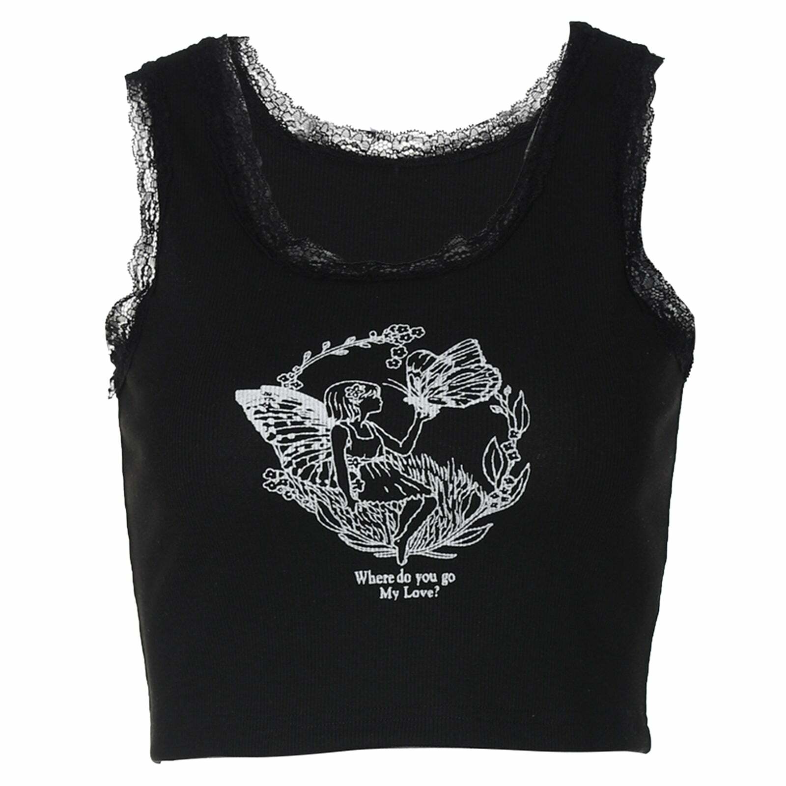 Where Do You Go My Love' Y2K Crop Top - 90s Grunge, Retro, Summer, Party & Club Outfits