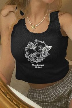 Where Do You Go My Love' Y2K Crop Top - 90s Grunge, Retro, Summer, Party & Club Outfits