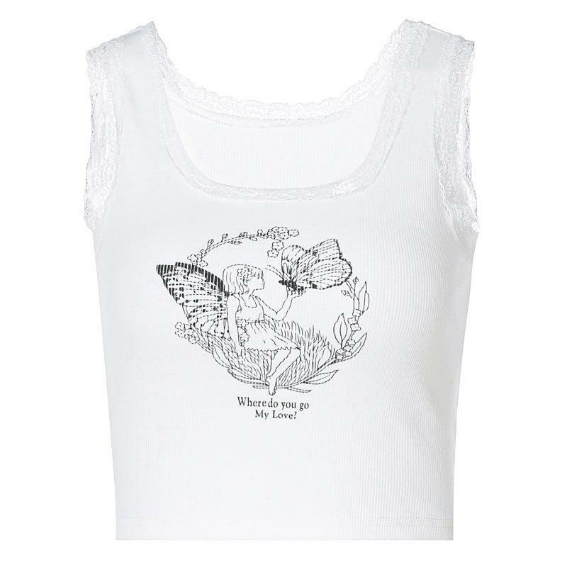 Where Do You Go My Love' Y2K Crop Top - 90s Grunge, Retro, Summer, Party & Club Outfits