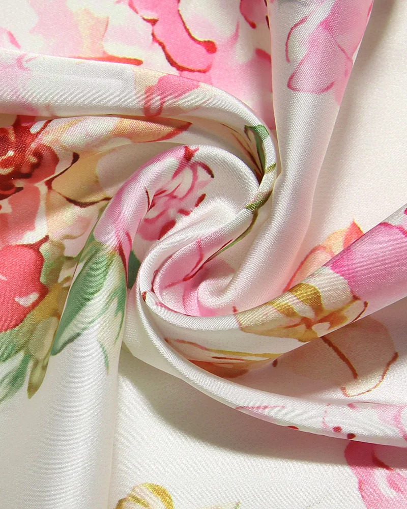 White and Pink Floral Dress - Y2K Summer Outfit, 90s Fashion, Grunge, Retro Style, Pastel Goth