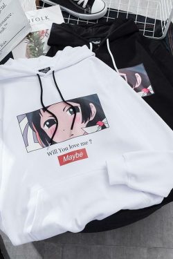 Will You Love Me' Harajuku Hoodies - Y2K Grunge, 90s Fashion, Retro Style, Pastel Goth Out