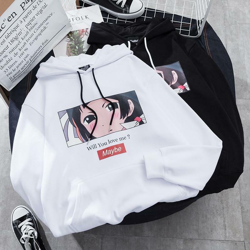 Will You Love Me' Harajuku Hoodies - Y2K Grunge, 90s Fashion, Retro Style, Pastel Goth Out