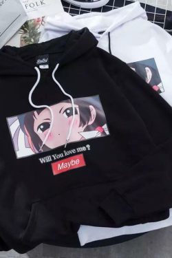 Will You Love Me' Harajuku Hoodies - Y2K Grunge, 90s Fashion, Retro Style, Pastel Goth Out