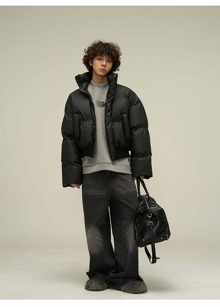 WLEXT Y2K Layered Puffer Jacket - Retro 90s Grunge, Summer Outfits, and Pastel Goth Fashion
