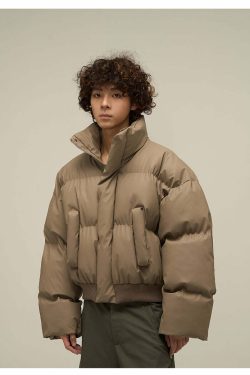 WLEXT Y2K Layered Puffer Jacket - Retro 90s Grunge, Summer Outfits, and Pastel Goth Fashion
