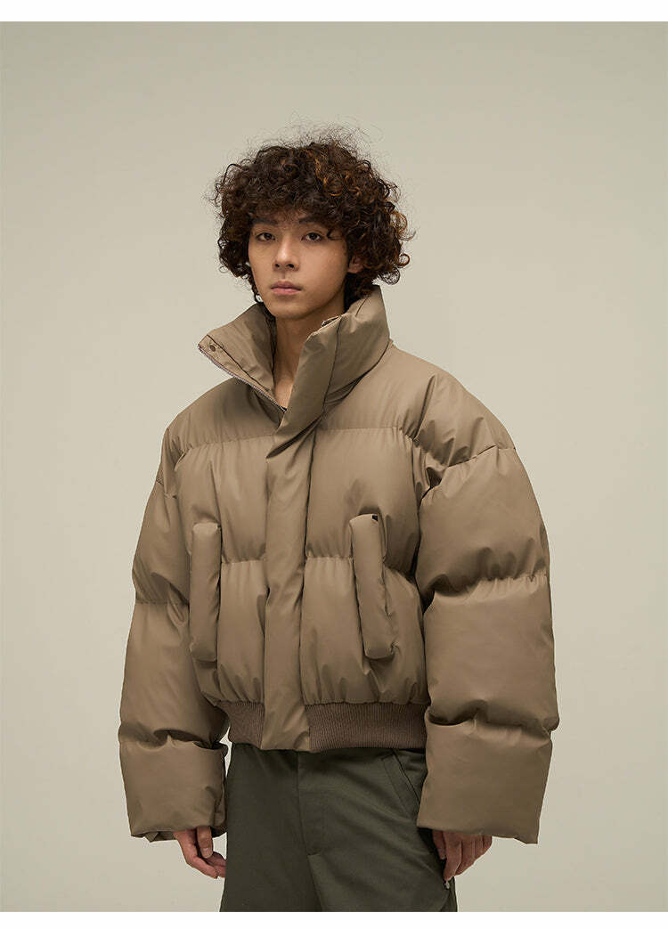 WLEXT Y2K Layered Puffer Jacket - Retro 90s Grunge, Summer Outfits, and Pastel Goth Fashion