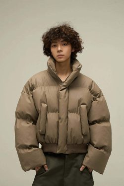 WLEXT Y2K Layered Puffer Jacket - Retro 90s Grunge, Summer Outfits, and Pastel Goth Fashion