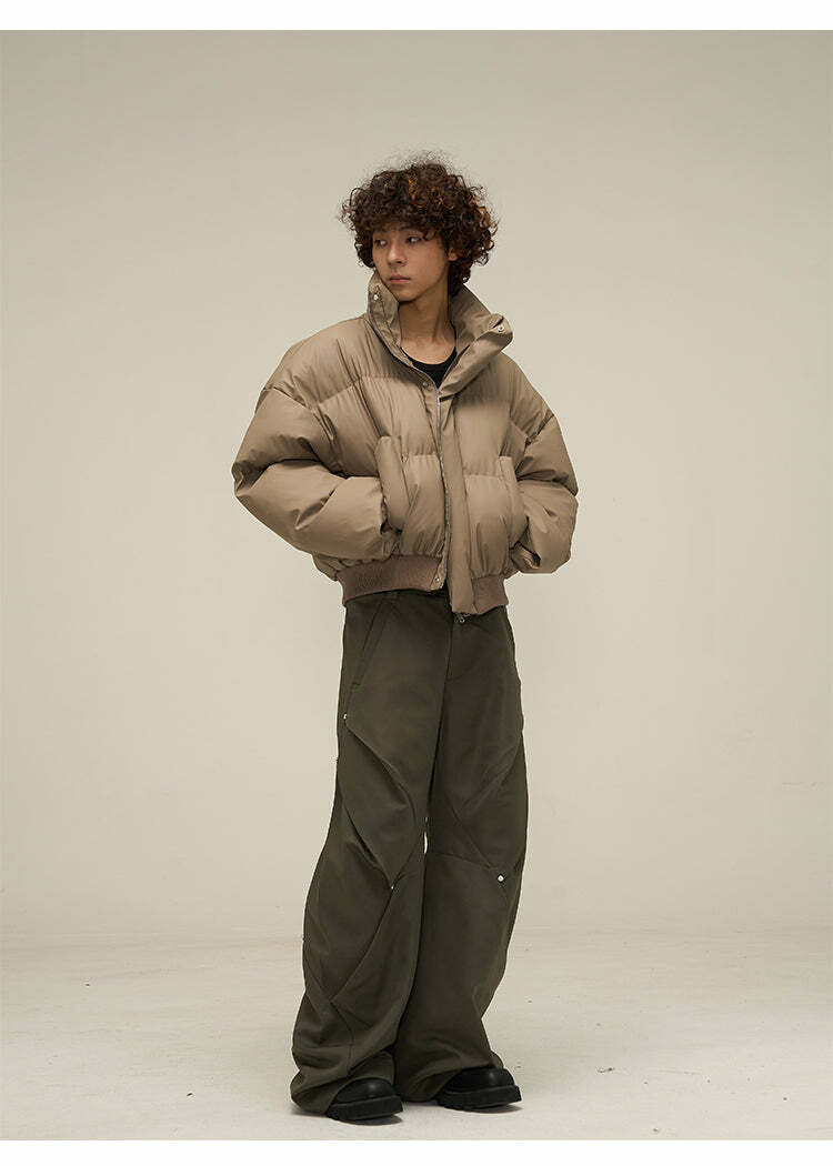 WLEXT Y2K Layered Puffer Jacket - Retro 90s Grunge, Summer Outfits, and Pastel Goth Fashion