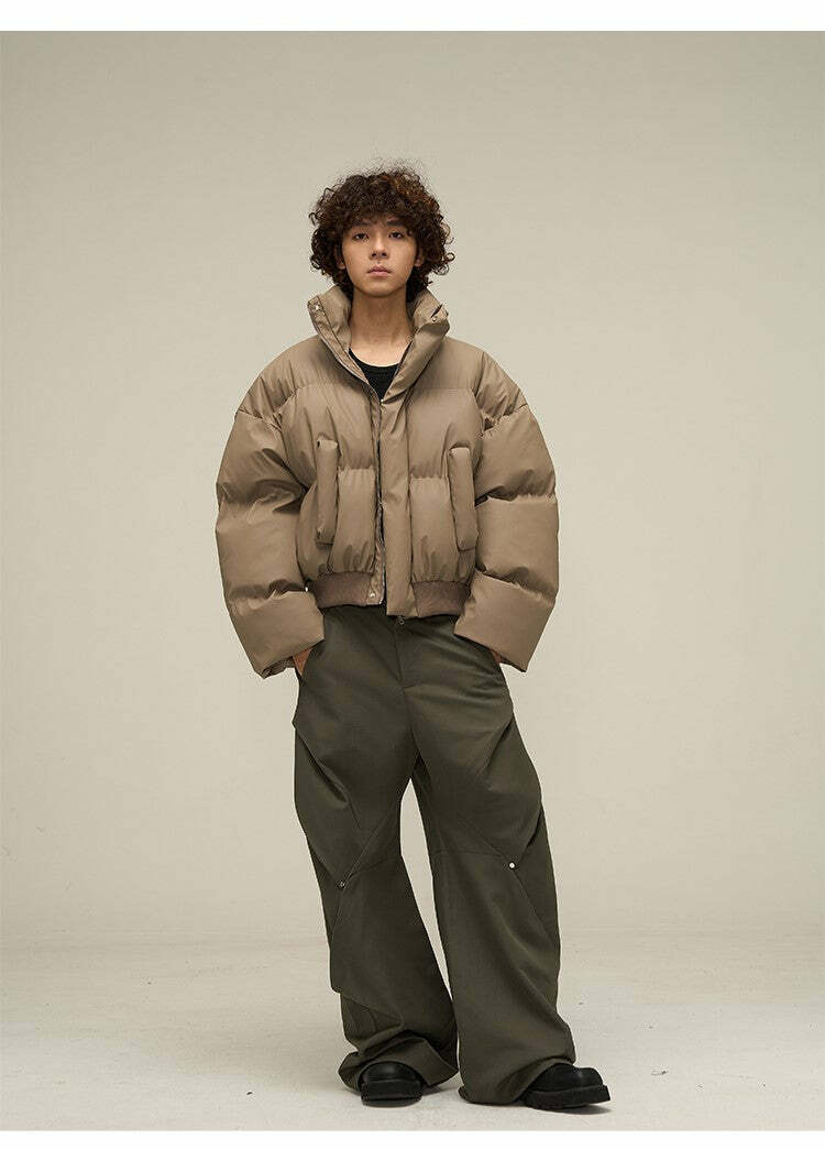 WLEXT Y2K Layered Puffer Jacket - Retro 90s Grunge, Summer Outfits, and Pastel Goth Fashion