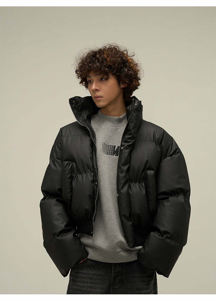 WLEXT Y2K Layered Puffer Jacket - Retro 90s Grunge, Summer Outfits, and Pastel Goth Fashion