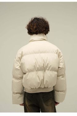 WLEXT Y2K Layered Puffer Jacket - Retro 90s Grunge, Summer Outfits, and Pastel Goth Fashion