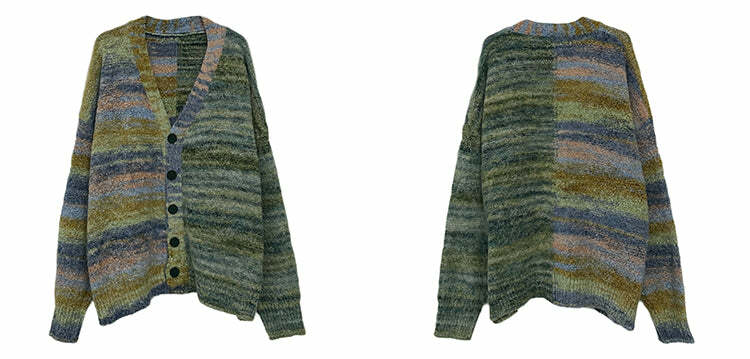WLNEXT 'Dopamine' Contrast Cardigan - Y2K Summer, 90s Grunge, Retro Style, Pastel Goth Outfits