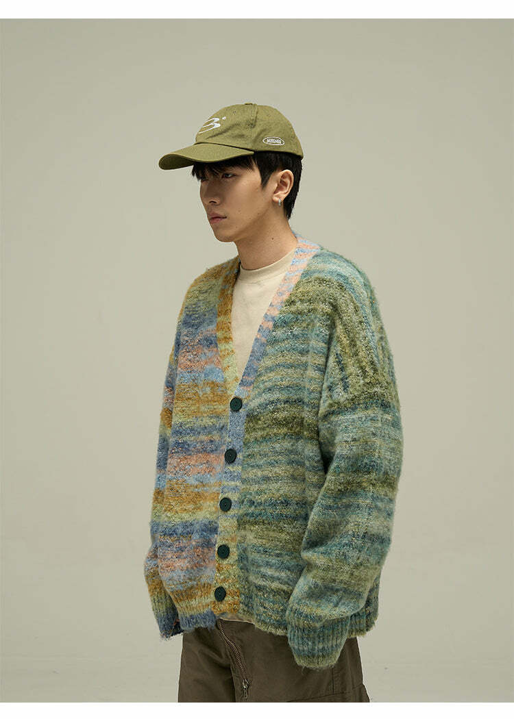 WLNEXT 'Dopamine' Contrast Cardigan - Y2K Summer, 90s Grunge, Retro Style, Pastel Goth Outfits