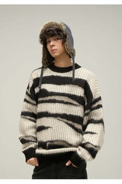 WLNEXT Double Striped Sweater - Y2K Summer, 90s Grunge, Retro Style, Y2K Club & Party Outfits