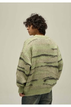 WLNEXT Double Striped Sweater - Y2K Summer, 90s Grunge, Retro Style, Y2K Club & Party Outfits