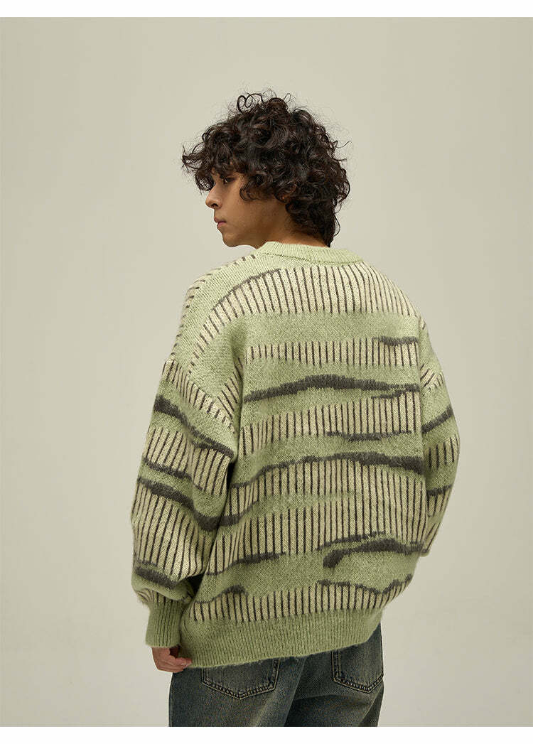 WLNEXT Double Striped Sweater - Y2K Summer, 90s Grunge, Retro Style, Y2K Club & Party Outfits