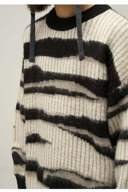 WLNEXT Double Striped Sweater - Y2K Summer, 90s Grunge, Retro Style, Y2K Club & Party Outfits