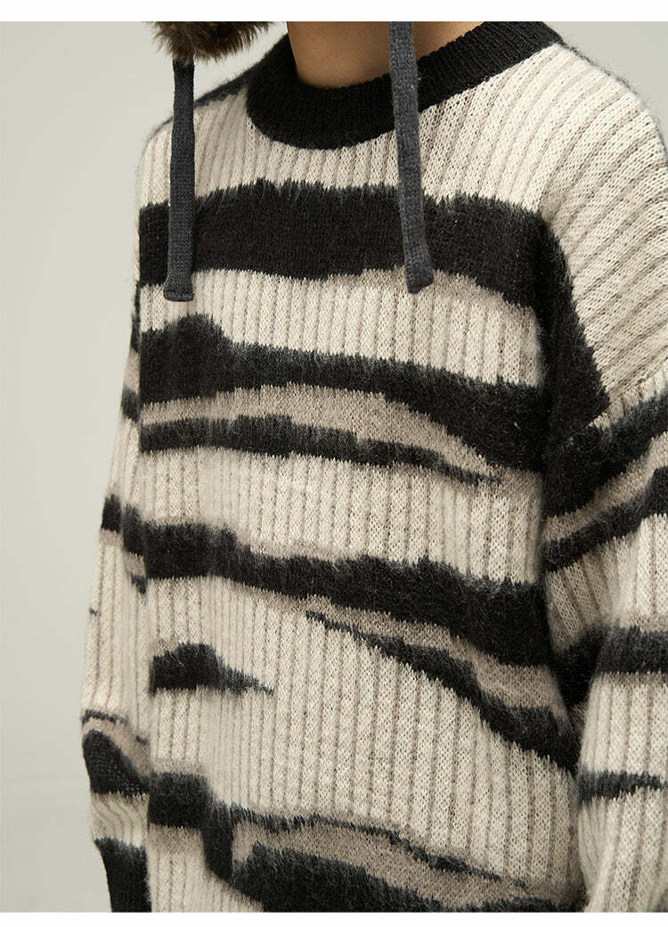 WLNEXT Double Striped Sweater - Y2K Summer, 90s Grunge, Retro Style, Y2K Club & Party Outfits