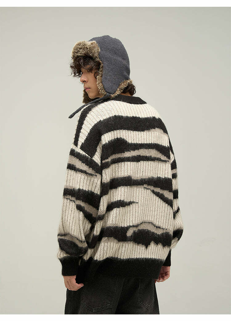 WLNEXT Double Striped Sweater - Y2K Summer, 90s Grunge, Retro Style, Y2K Club & Party Outfits