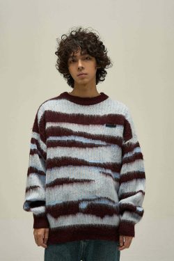 WLNEXT Double Striped Sweater - Y2K Summer, 90s Grunge, Retro Style, Y2K Club & Party Outfits