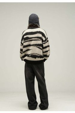WLNEXT Double Striped Sweater - Y2K Summer, 90s Grunge, Retro Style, Y2K Club & Party Outfits
