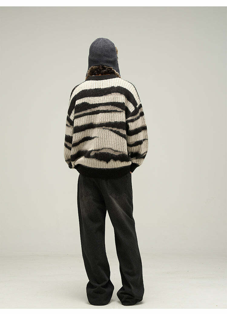 WLNEXT Double Striped Sweater - Y2K Summer, 90s Grunge, Retro Style, Y2K Club & Party Outfits
