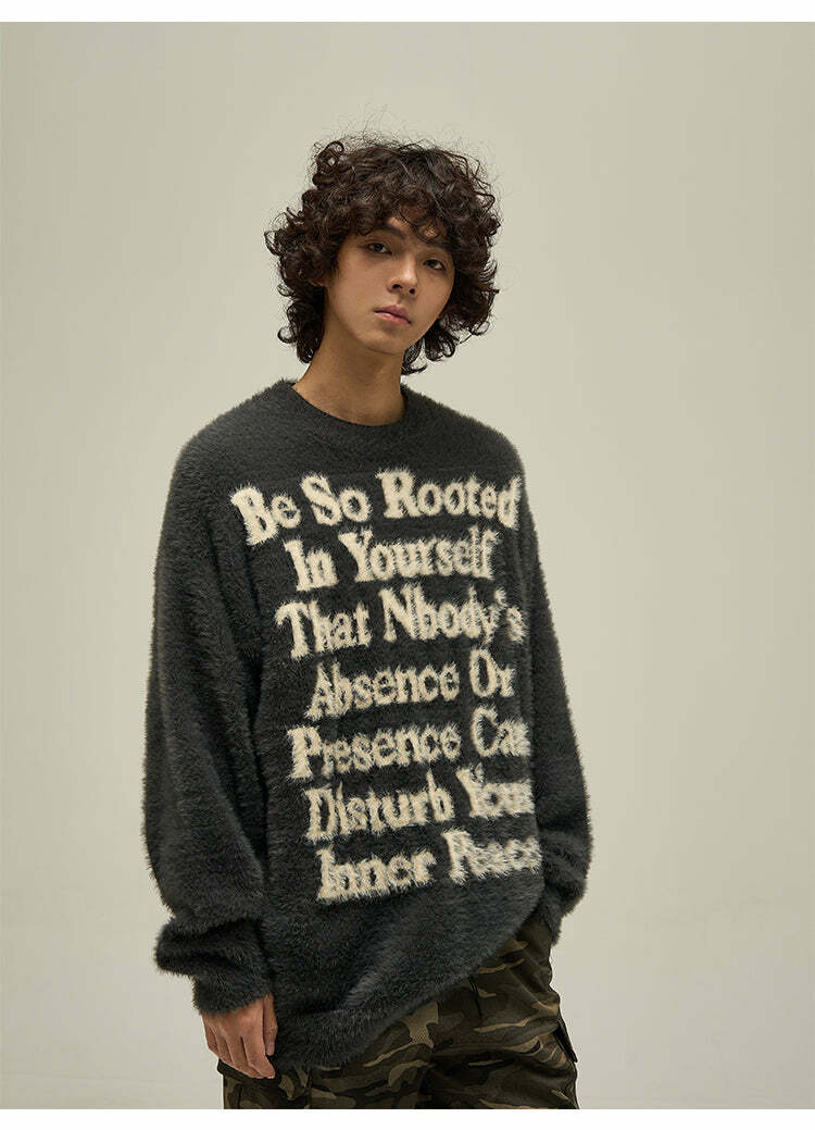 WLNEXT Inner Peace Sweater - Y2K Summer Grunge, 90s Retro, Pastel Goth, Y2K Club & Party Out